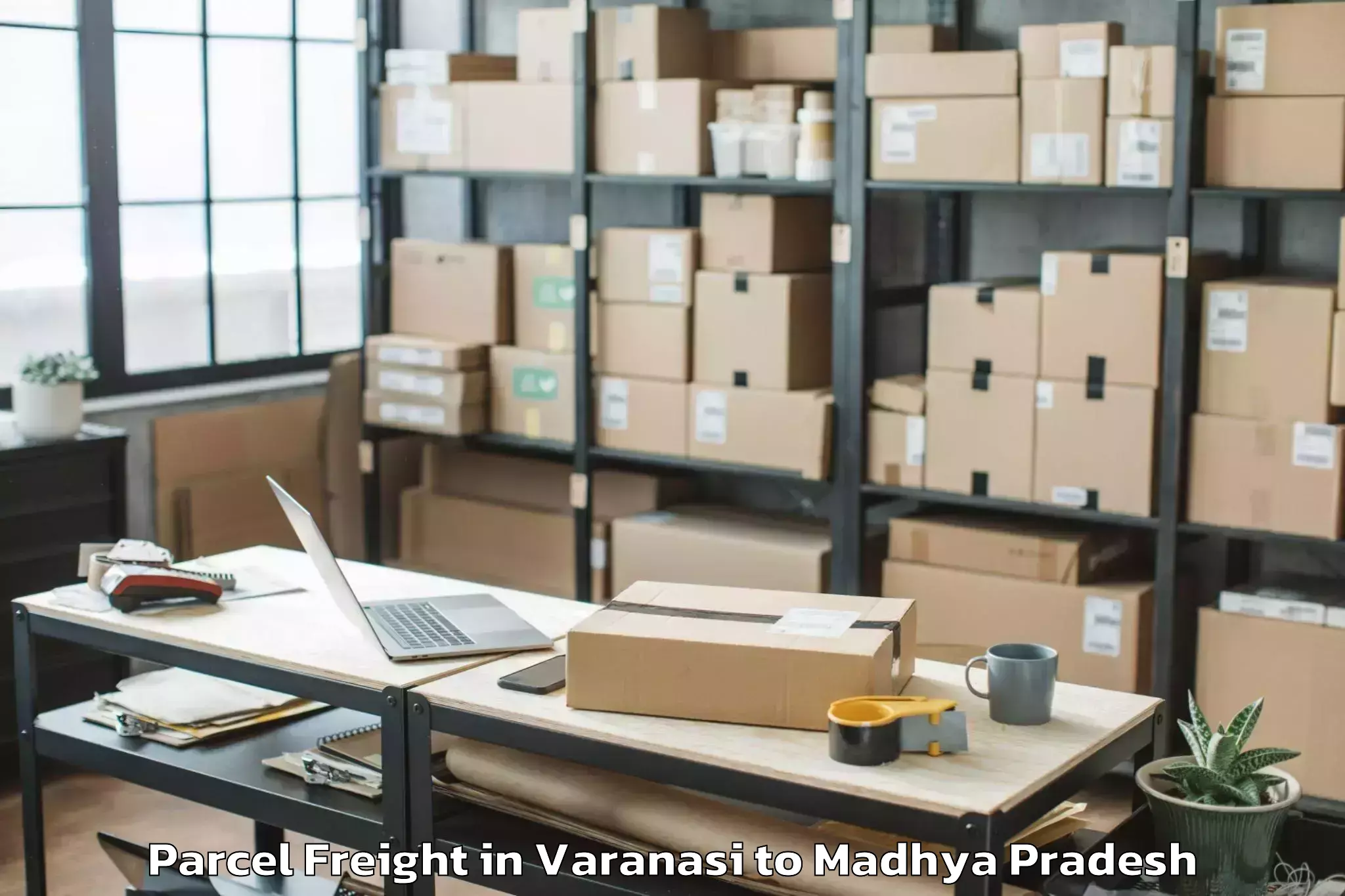 Trusted Varanasi to Dhana Parcel Freight